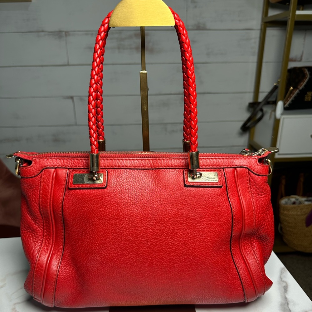 SOLD ❌ Gucci Red Leather 2 Way Bag - Picture 4 of 15